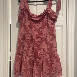 LuLu's Pink Flower Dress - Size XL